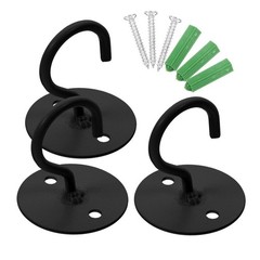 1Set Black Plant Hanger Hook for Home Use Easy Install on Wood Brick Or Concrete