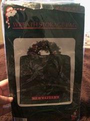 Christmas Holiday Wreath Storage Bag 26″ Heavyweight Green Poly