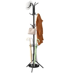 Coat Rack Freestanding,Entryway Hanger Stand,Umbrella Holder,Hall Tree With 1…