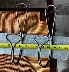 Galvanized Steel 4 Hooks. For Vintage Or Contemporary Look Space.Indoor Use Only