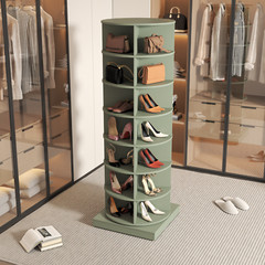 7 Tier Rotating Shoe Rack Tower 360° Spinning Shoe Display Carousel
