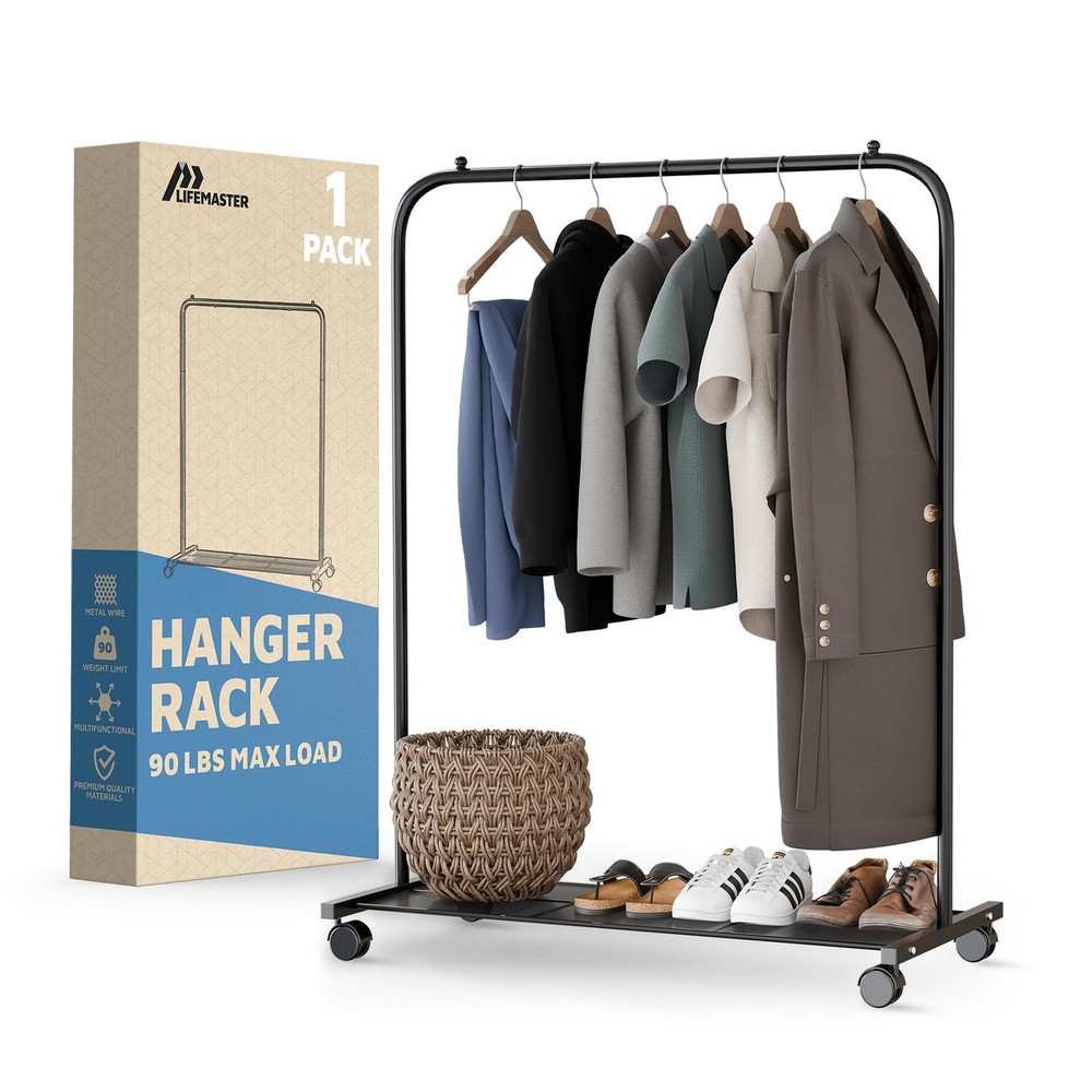 Alloy Steel Clothes Rack – Pack of 1 Versatile, Ample Storage Space, Simple A…