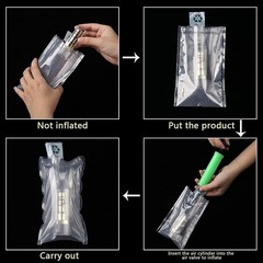50 Pack Clear Inflatable Air Packaging Bags (4×6 in) with Free Pump for Shipping