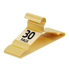 Metal Wire Clothes Hangers Bulk 30 Pack with Notches for Standard Size Coats,…