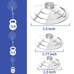Suction Hook, 14 Packs Combo -4 Small 8 Medium 2 Large,Waterproof Bathroom Su…