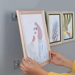 Strong Damage Free Self-Adhesive Wall Hooks No-Drill Hangers Frames Clocks UK