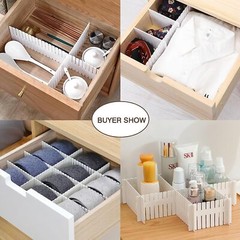 DIY Grid Drawer Dividers Adjustable Sock Underwear Dresser Drawer Organizers US