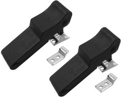 Flexible Rubber Draw Latch, 2PCS Flexible Soft Black Front Storage Rack