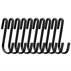 10 PCS Heavy Duty Steel S Shaped Hooks Hanging Hangers Pan Pot Holder Rack