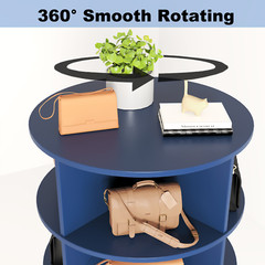 7-Tier Rotating Shoe Rack Tower 360° Spinning Shoe Display Carousel New
