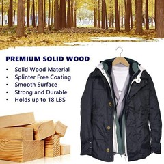 Wooden Hangers Pack of 10 20 & 30 Suit Hangers Premium Natural Finish Home Us