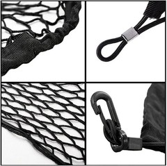 Car Rear Cargo Net, Universal Adjustable Elastic Trunk Cargo Storage Organizer N
