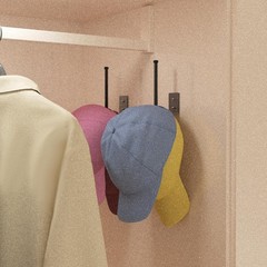 Durmmur 2 Pack Hat Racks for Baseball Caps, Stainless 2 6 in, Black