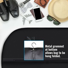 Plixio 40″ Black Garment Bags Suit Bag for Travel & Clothing Storage of Dresses,