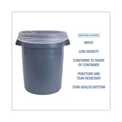 Boardwalk 511 30 gal. Low-Density Waste Can Liners – White (200/Carton) New