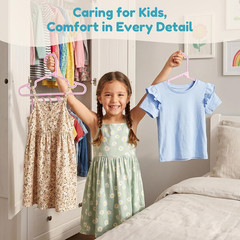 60 Pack Kids Hangers, 11 Inches Baby Clothes Hangers for Closet, Stackfit Interl