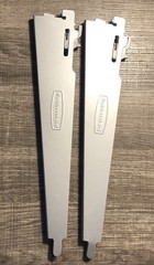 2 Rubbermaid Configuration 12.5” Shelf Brackets Closet System Satin Nickel Gray