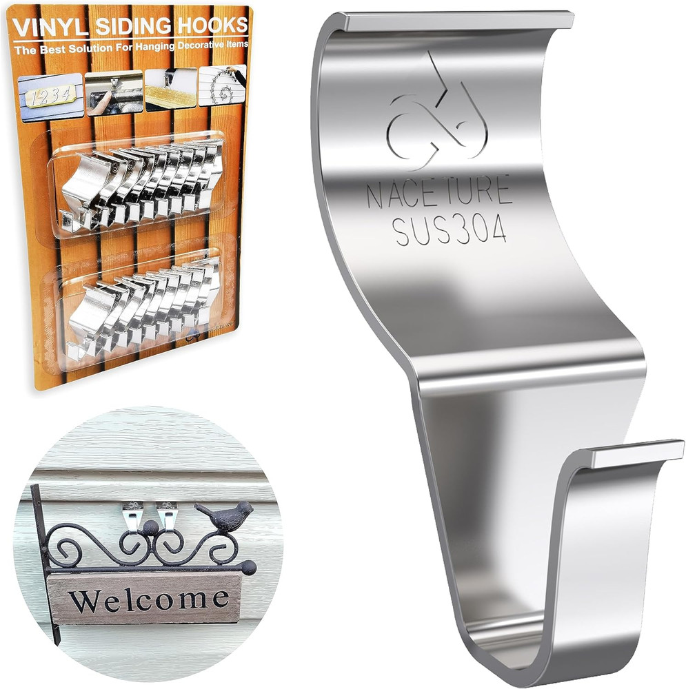 Vinyl Siding Hooks 20 Pack Heavy Duty Siding Clips Vinyl Siding Hanger for Hangi