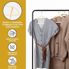Techzoo 50 Pack New Premium Quality Velvet Hangers Ultra Thin Non Slip Adult