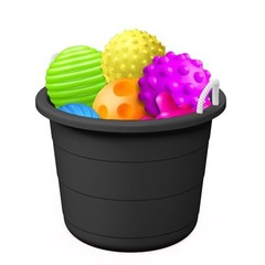 Black 17-Gallon Storage Tub – Flexible Plastic, Rope Handles, Utility Bucket