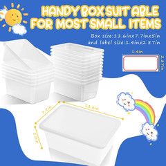 Clear Classroom Storage Bins – 8-Pack Plastic Organizers for Books & Toys