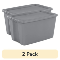 2x Extra Large Storage Bin, 30 Gallon Plastic Storage Container with Snap-On Lid