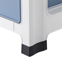 33in Blue White 6-Drawer Organizer, Household/Office Storage Cabinet Drawer Type