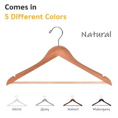Quality Wooden Hangers – Slightly Curved Hanger Set – Solid Wood Coat Hangers…