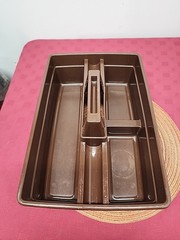 Vintage Rubbermaid Roughneck Carry Caddy Chocolate Brown #3154 Original Sticker