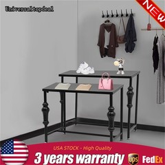 2Pcs Metal Retail Display Racks Unit Storage Shelf Clothes Shoes Display Rack