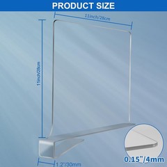 11 Inches [Extra Tall Version] 6Pack, Clear (12 Tall, Higher Style)