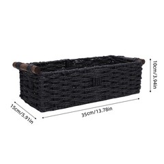 Handwoven Paper Rope Storage Basket For Bathroom Decor Premium AP9