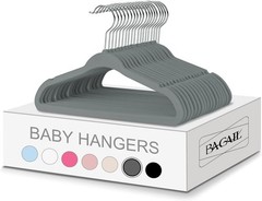 50 Pack Kids Velvet Hangers 11 Inches Children’s Clothes Hangers Non-Slip Bab…