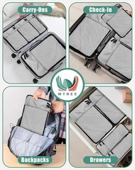 4-Piece Packing Cubes Travel Accessories Set Suitcases Luggage Organizer Bags