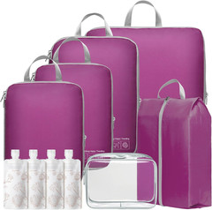 Compression Packing Cubes for Travel Women – Lightweight Luggage Organizers Bag