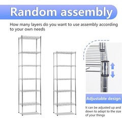 Adjustable Metal Shelving Unit Heavy-Duty Storage Garage Closet New