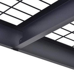 Heavy-Duty 4-Shelf Metal Garage Storage Unit – Black, 77″W x 72″H x 24″D