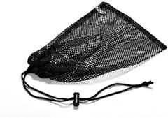 Mesh Drawstring Bags (5 BAGS) Camping, Collectibles, black Nylon Mesh 8″X14″ bag