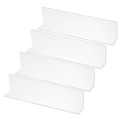 4 Pack Shelf Dividers for Closet Organization, 9.9×1.2×2.4″ Acrylic, Clear
