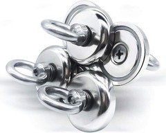40 LBS(18KG) Magnetic Hooks Super Strong Neodymium Magnetic Hooks with Countersu