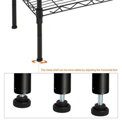 Wire Shelving 5 Tier Metal Storage Rack Shelf 5 Shelf Shelves Unit Kitchen USED