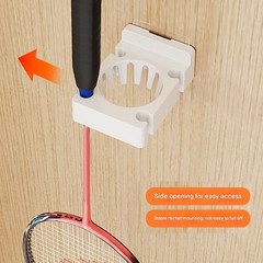 Wall Mounted Racket Rack Plastic Hanging Hook for Garage Gym Workouts Enduring