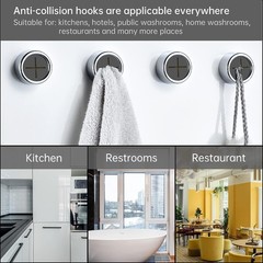 Contemporary Self-Adhesive Towel Hooks – Stylish Storage Solution for Any Space