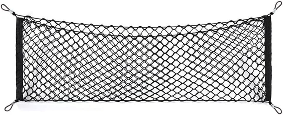 Car Rear Cargo Net, Universal Adjustable Elastic Trunk Cargo Storage Organizer N
