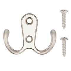 10/20pcs Hanging Metal Double Hook Clothes Hat Coat Robe Wall Door Hangers Hooks