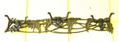 3 MONKEYS SOLID BRASS HOOK RACK 20″ Vintage Whimsical Jungle Decor