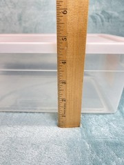 Vintage Rubbermaid 701H Storage Boxes Set 2 White Lids Clear 2218 USA