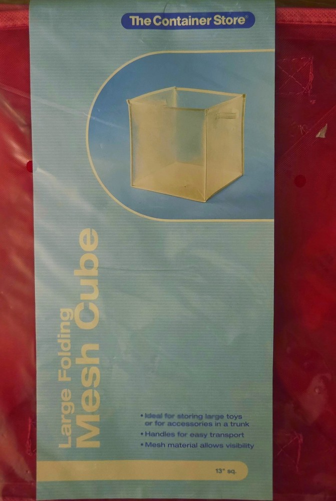 The Container Store Large Folding Mesh Cube, New In Package, One Piece