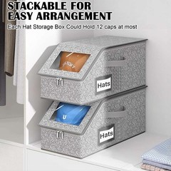 Hat Storage Dust Bag Baseball Hat Cap Organizer Rack Zipper Cap Holder Bag 1-3X