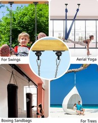Heavy Duty Alloy Steel Swing Hangers Set of 2 with 5000+ lb Capacity, Yoga